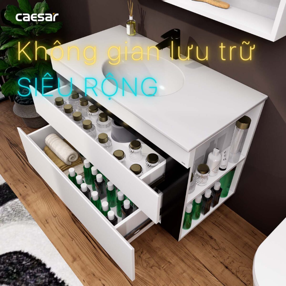Tủ lavabo CAESAR LF5028 EH15028DDRV - Ảnh 9