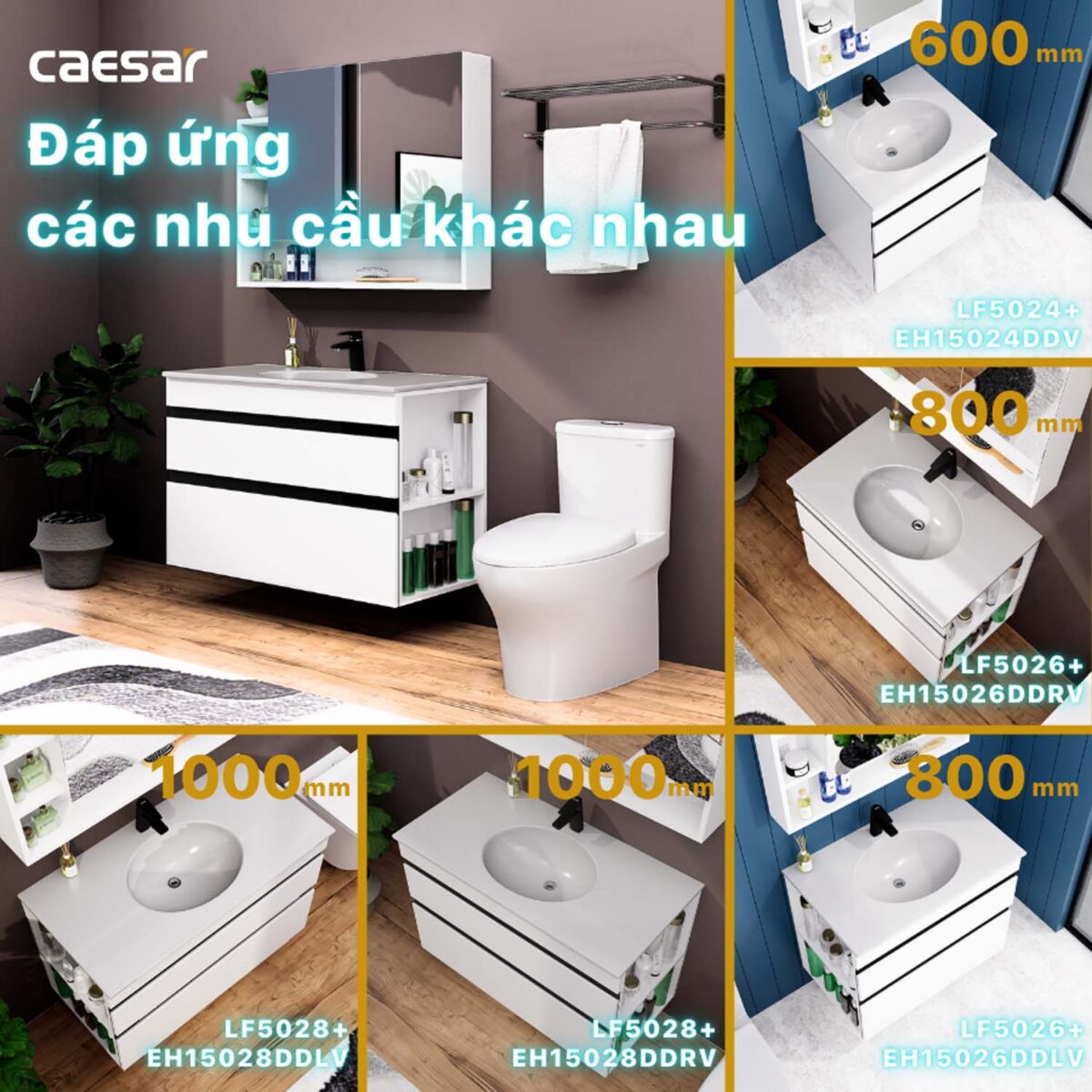 Tủ lavabo CAESAR LF5028 EH15028DDRV - Ảnh 10
