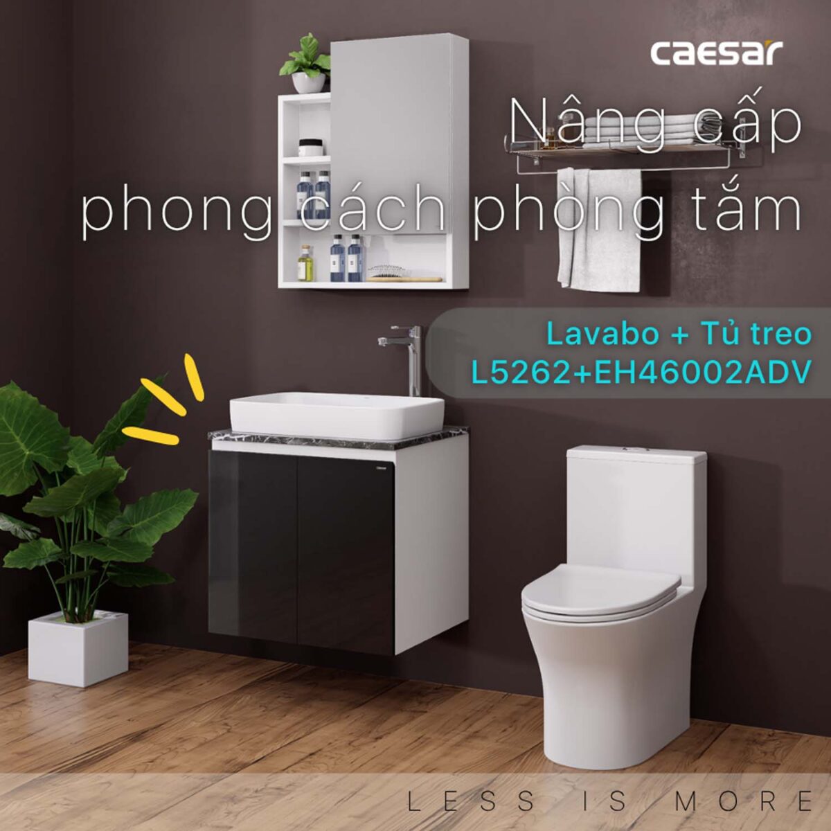 Tủ lavabo CAESAR L5262 EH46002ADV - Ảnh 3