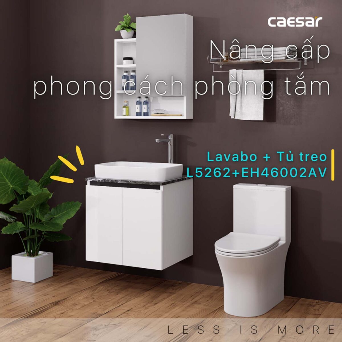 Tủ lavabo CAESAR L5262 EH46002AV - Ảnh 3