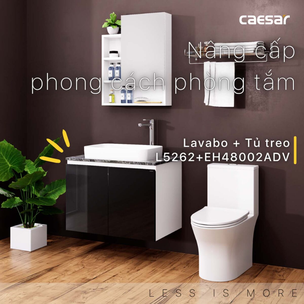 Tủ lavabo CAESAR L5262 EH48002ADV - Ảnh 3