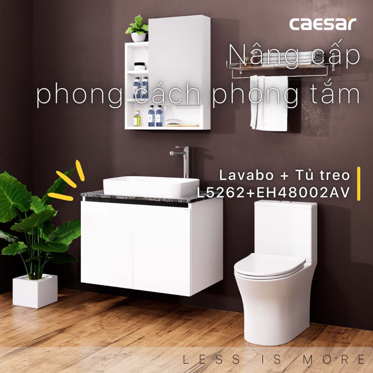Tủ lavabo CAESAR L5262 EH48002AV - Ảnh 3