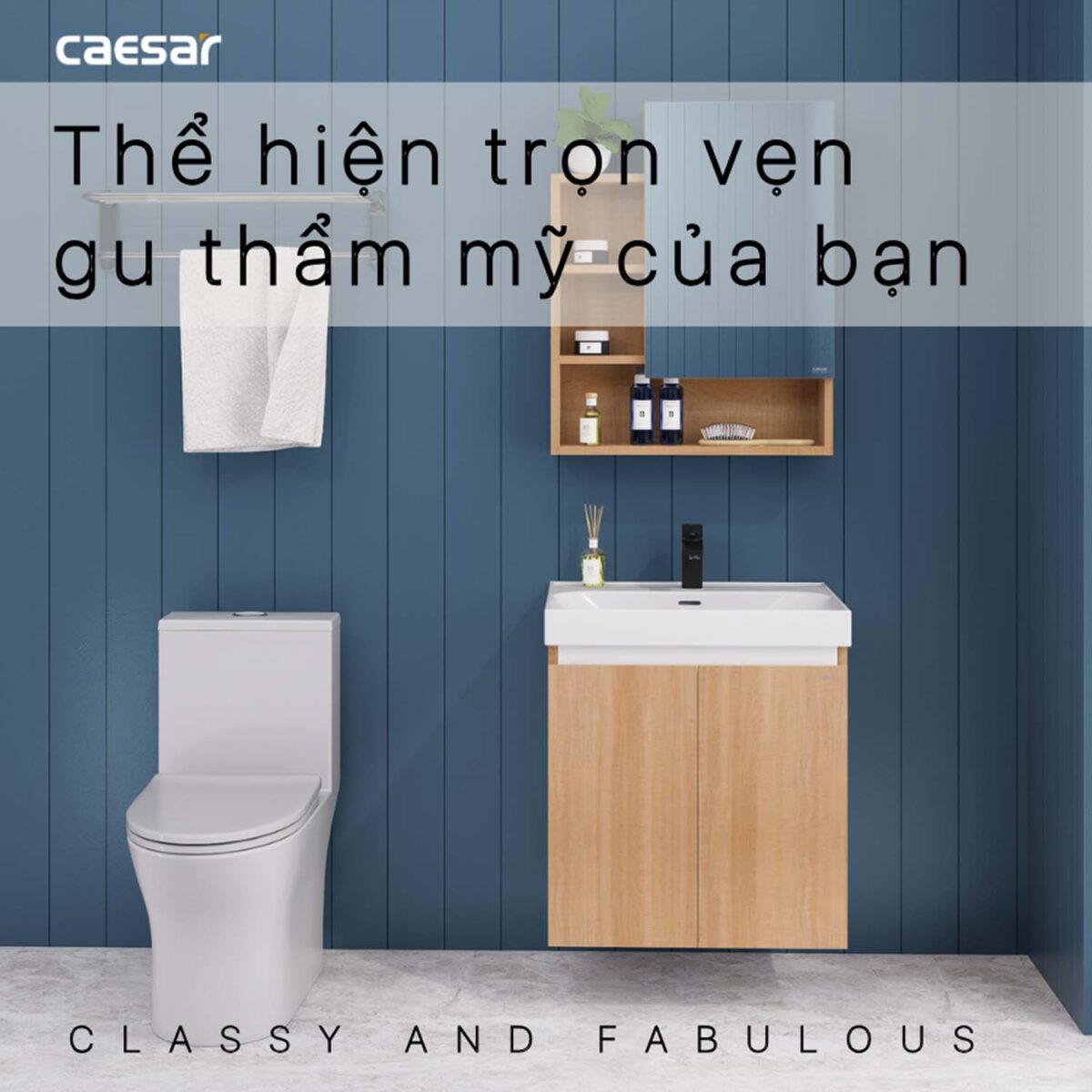 Tủ lavabo CAESAR LF5356 EH15356AW7V - Ảnh 5