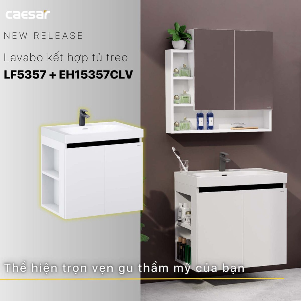 Tủ lavabo CAESAR LF5357 EH15357CLV - Ảnh 15