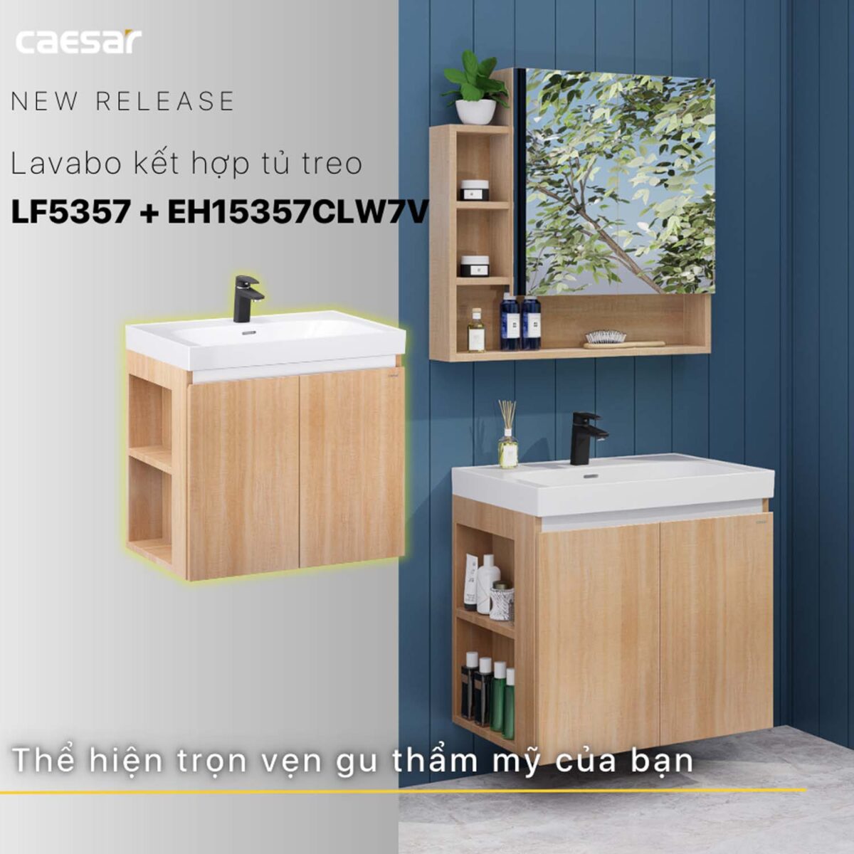 Tủ lavabo CAESAR LF5357 EH15357CLW7V - Ảnh 15