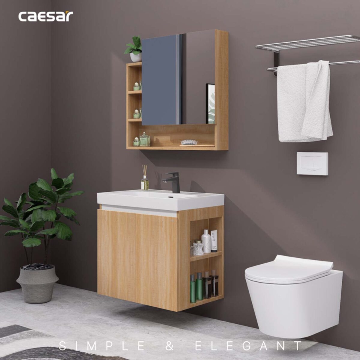 Tủ lavabo CAESAR LF5357 EH15357CRW7V - Ảnh 13
