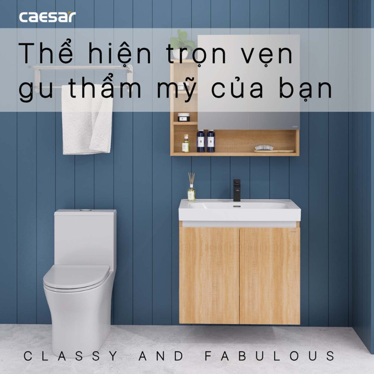 Tủ lavabo CAESAR LF5357 EH15357CRW7V - Ảnh 6