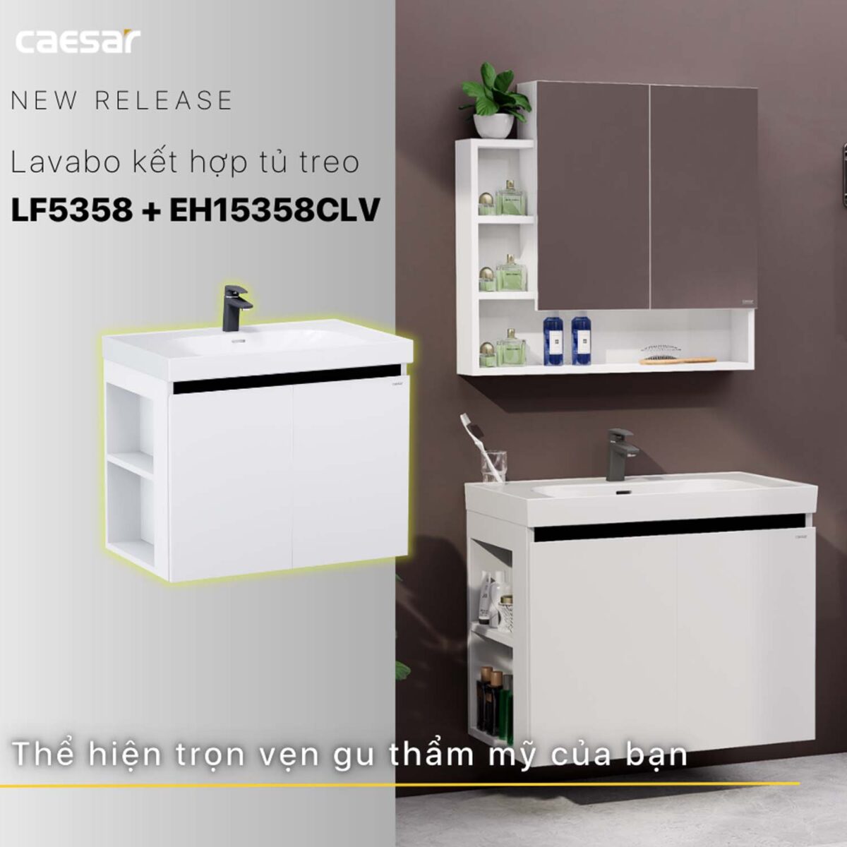 Tủ lavabo CAESAR LF5358 EH15358CLV - Ảnh 14