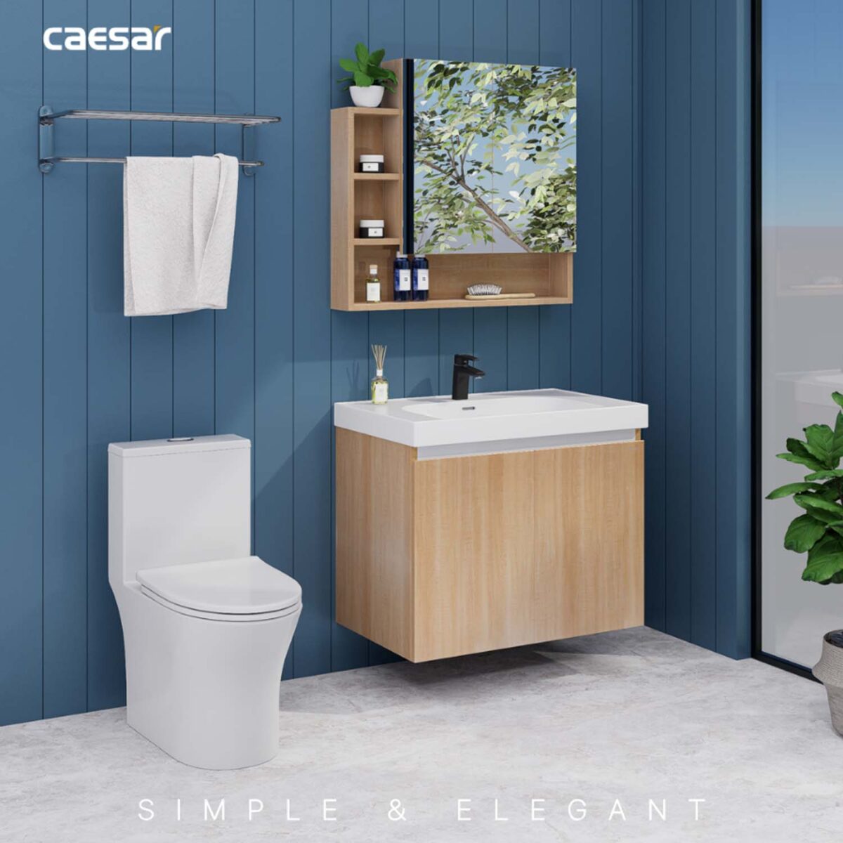 Tủ lavabo CAESAR LF5358 EH15358CRW7V - Ảnh 12