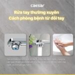Vòi lavabo CAESAR B500CU nóng lạnh - Ảnh 6