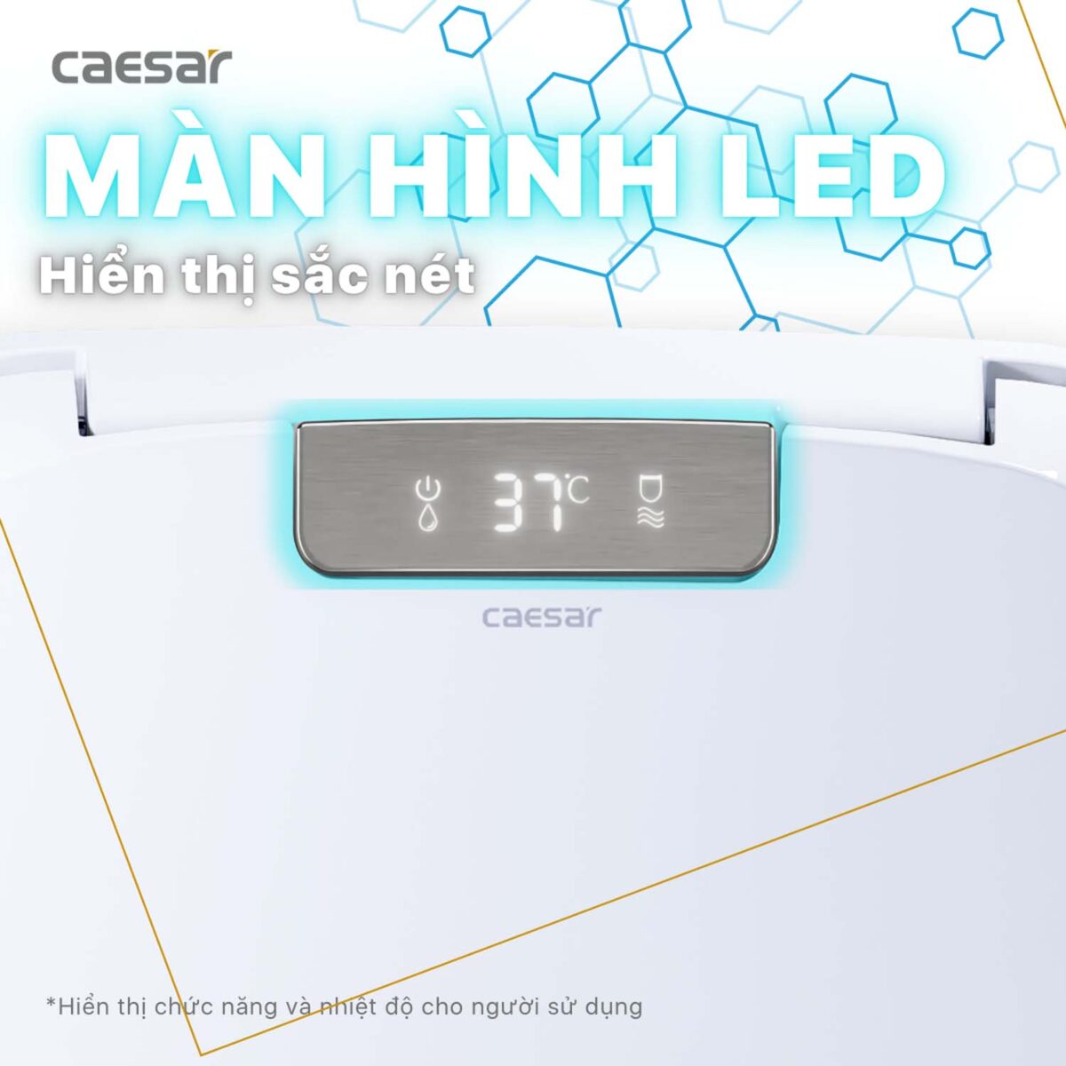 Bồn cầu thông minh CAESAR CD1342 TAF610H nắp rửa điện tử - Ảnh 18