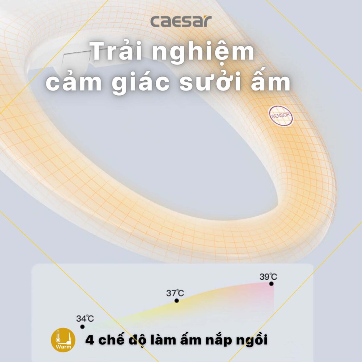 Bồn cầu thông minh CAESAR CD1342 TAF610H nắp rửa điện tử - Ảnh 20