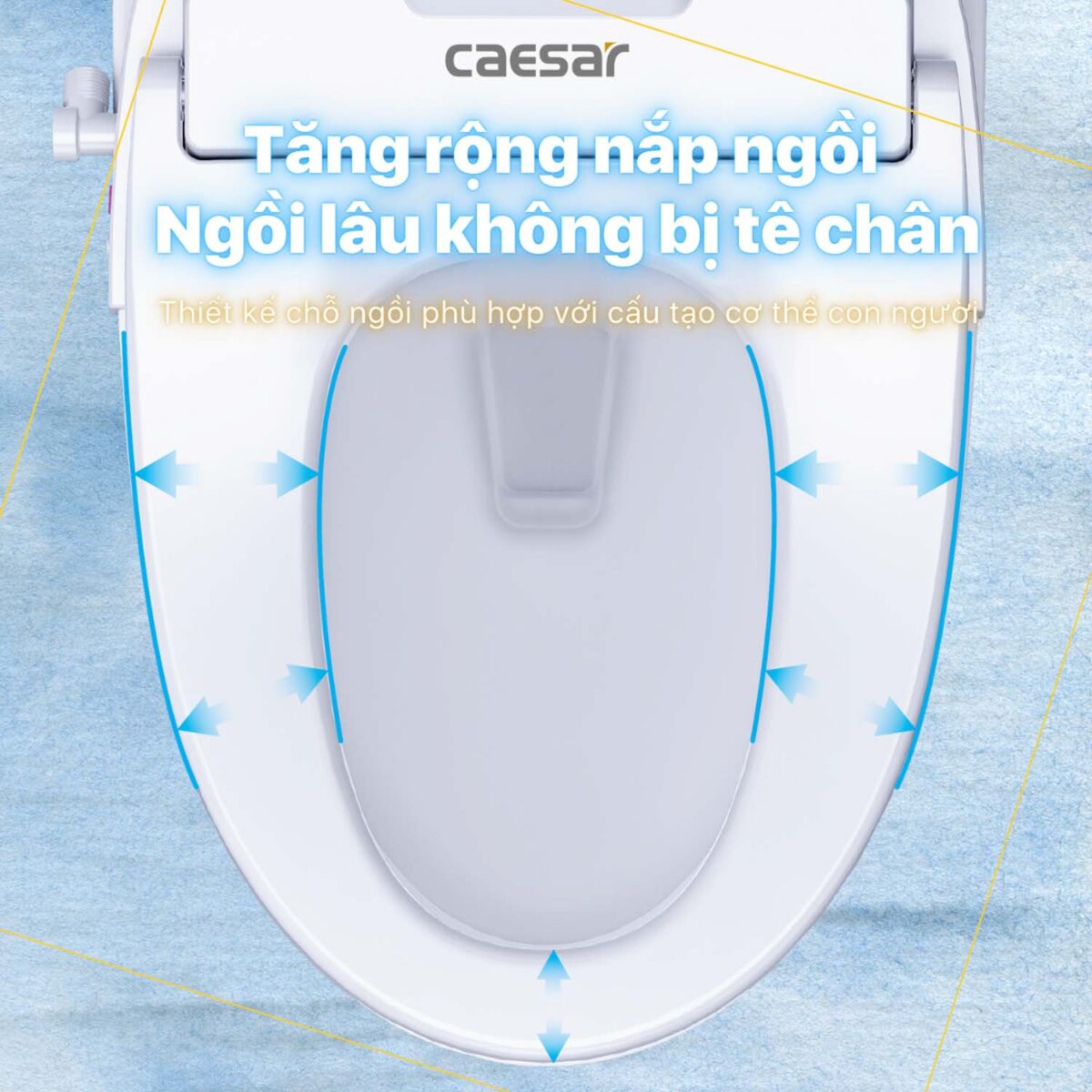 Bồn cầu thông minh CAESAR CD1342 TAF610H nắp rửa điện tử - Ảnh 27