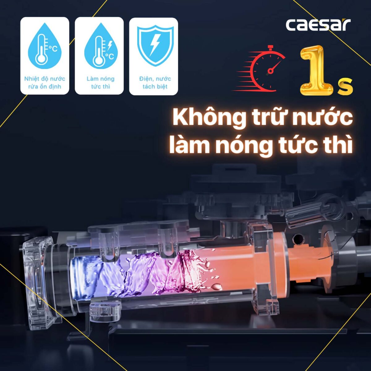 Bồn cầu thông minh CAESAR CD1342 TAF710H nắp rửa điện tử - Ảnh 20