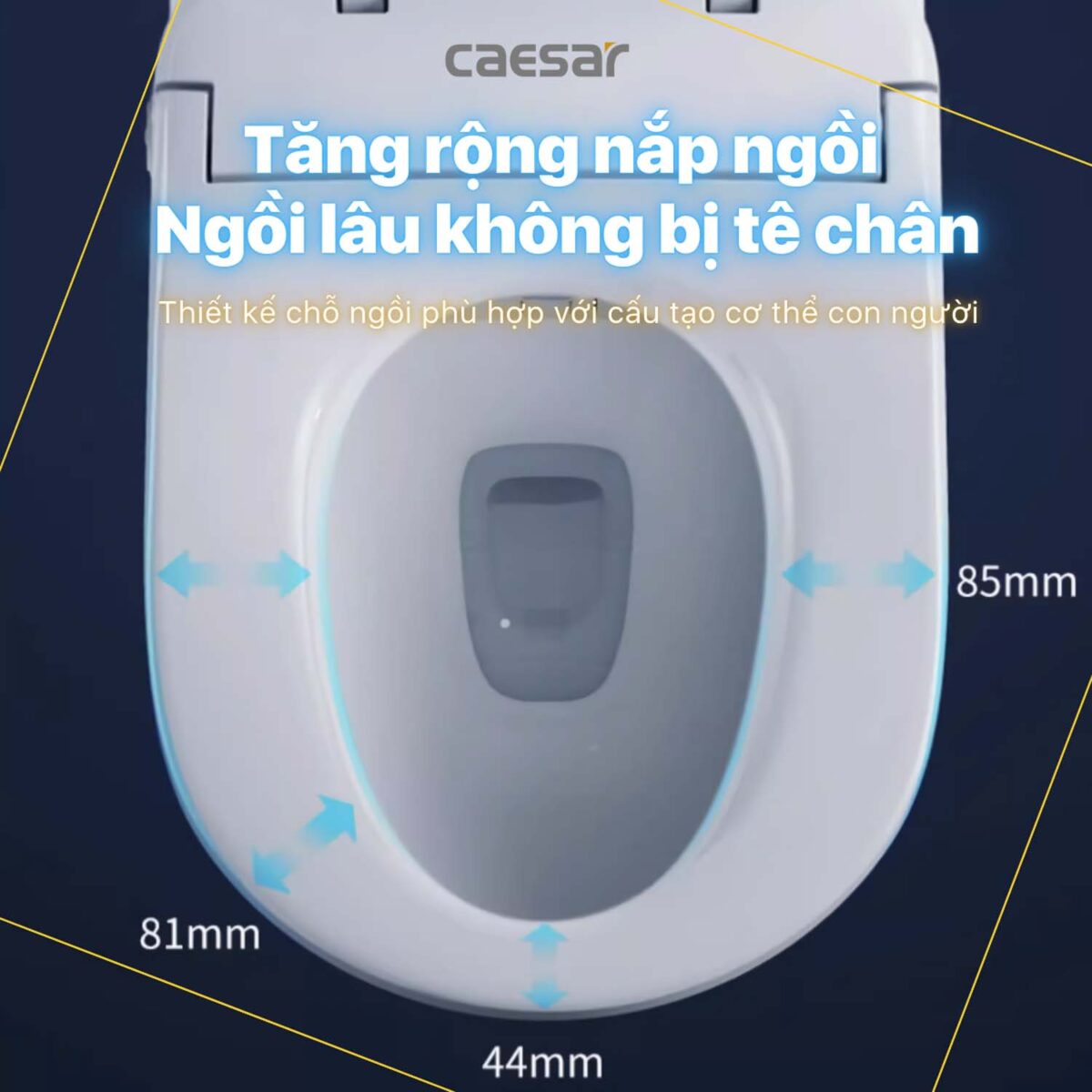 Bồn cầu thông minh CAESAR CD1342 TAF710H nắp rửa điện tử - Ảnh 26