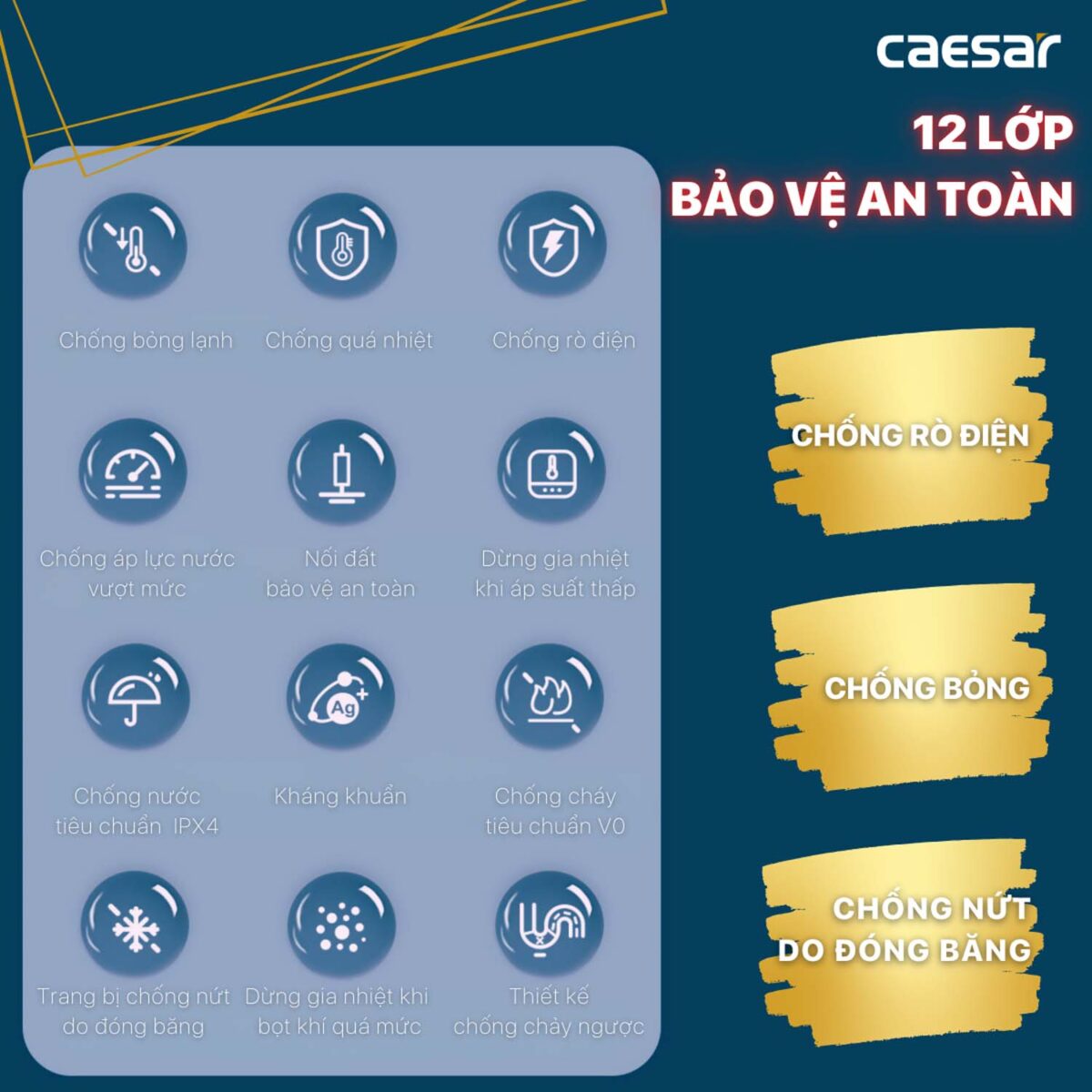 Bồn cầu thông minh CAESAR CD1342 TAF710H nắp rửa điện tử - Ảnh 30