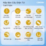 Bồn cầu thông minh CAESAR CD1342 TAF710H nắp rửa điện tử - Ảnh 10