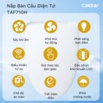 Bồn cầu thông minh CAESAR CD1342 TAF710H nắp rửa điện tử - Ảnh 11