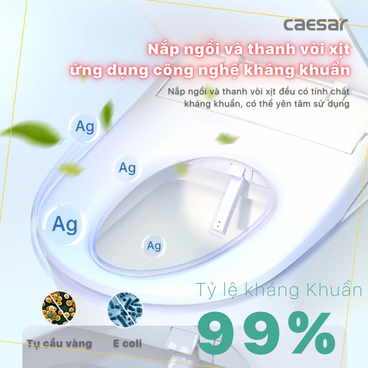 Bồn cầu thông minh CAESAR CD1342 TAF710H nắp rửa điện tử - Ảnh 12