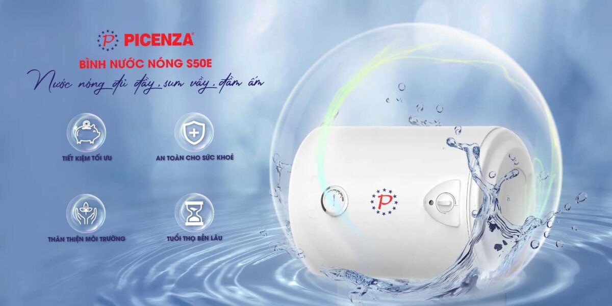 Bình nóng lạnh PICENZA S50E 50L ngang - Ảnh 4