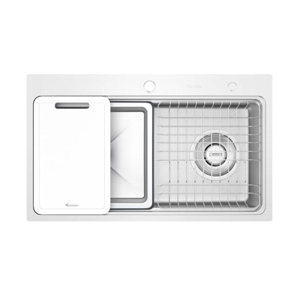 Chậu rửa bát inox KONOX KN8048TS Dekor 1 hố