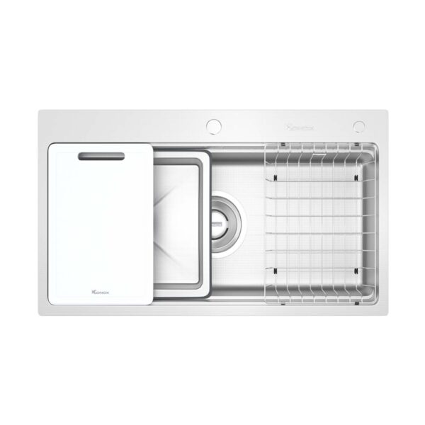 Chậu rửa bát inox KONOX KN8751TS Dekor 1 hố