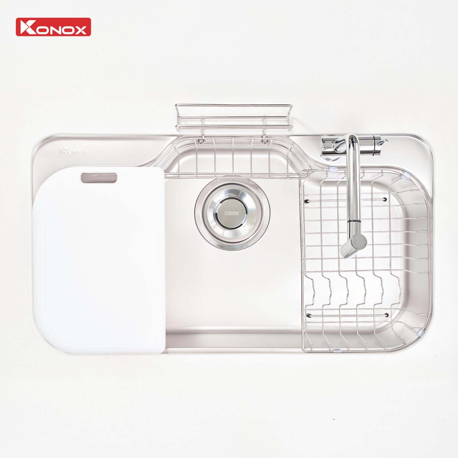Chậu rửa bát inox KONOX Tari 9051SM 1 hố 3 Chau rua bat inox KONOX Tari 9051SM 1 ho 1