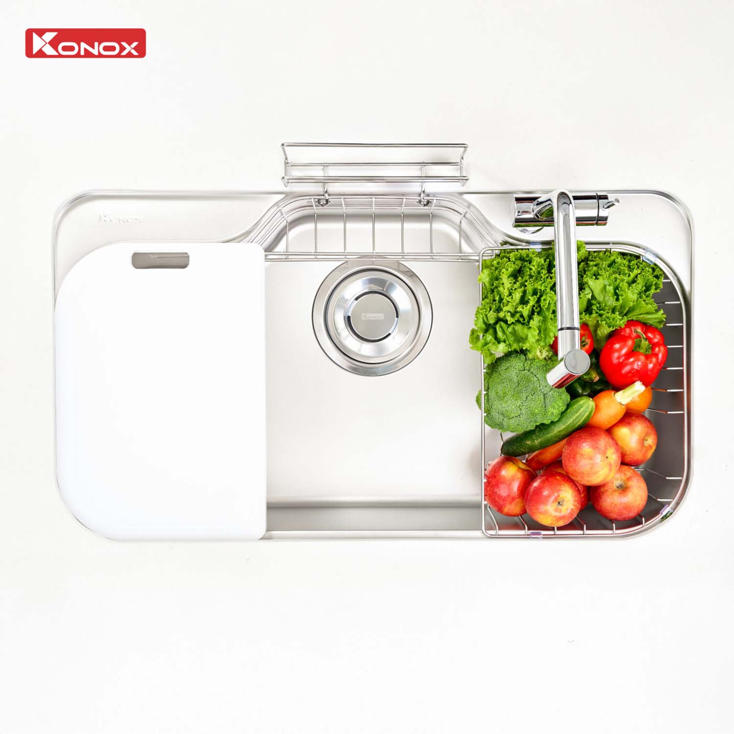 Chậu rửa bát inox KONOX Tari 9051SM 1 hố 23 Chau rua bat inox KONOX Tari 9051SM 1 ho 4