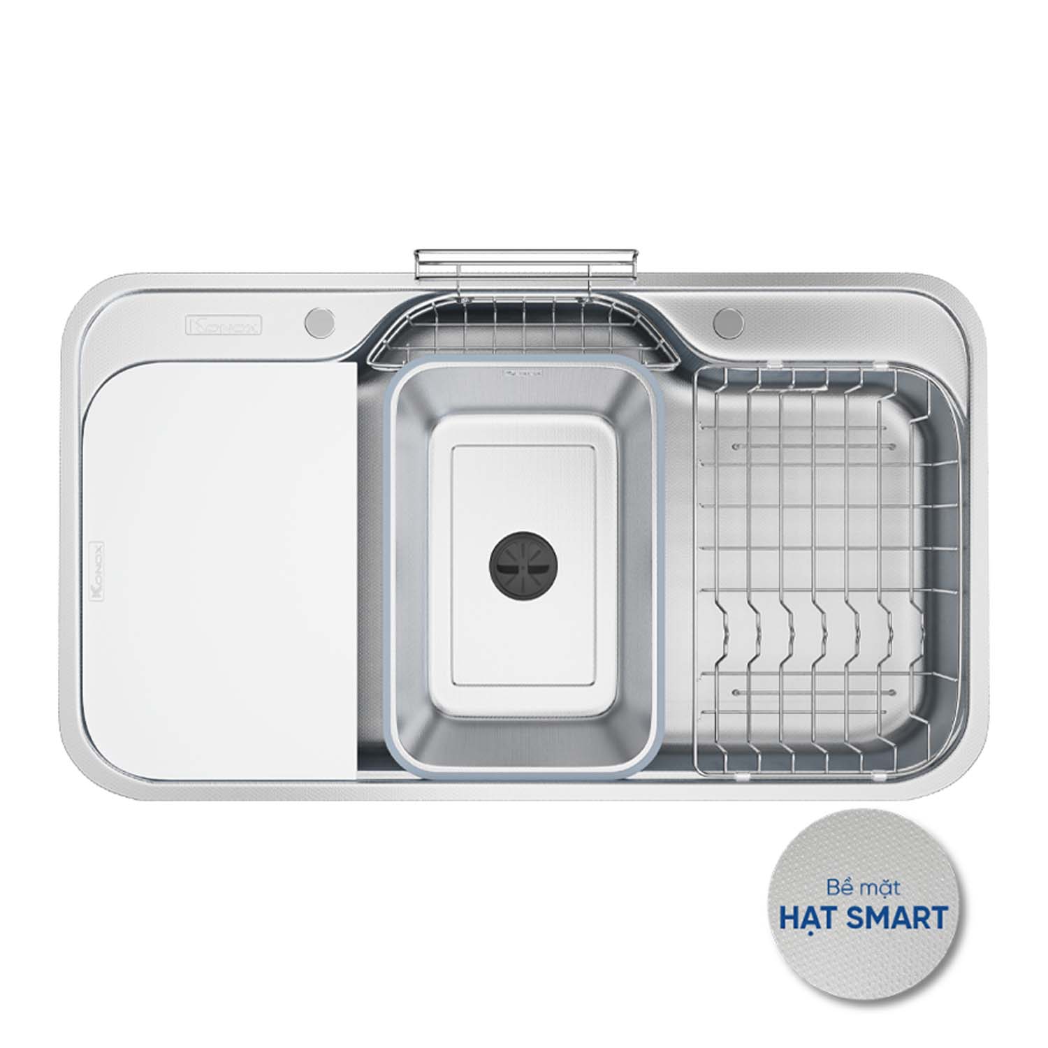 Chậu rửa bát inox KONOX Tari Smart 9051 1 hố
