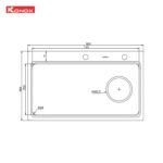 Chậu rửa bát inox KONOX KN8048TS Dekor 1 hố - Ảnh 2