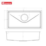 Chậu rửa bát inox KONOX Tari 870SM 1 hố - Ảnh 2