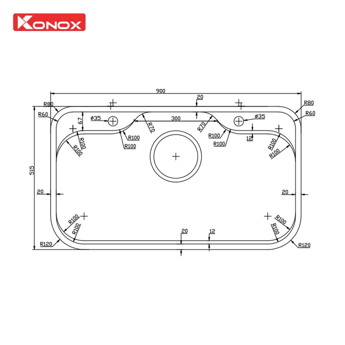 Chậu rửa bát inox KONOX Tari Smart 9051 1 hố - Ảnh 2