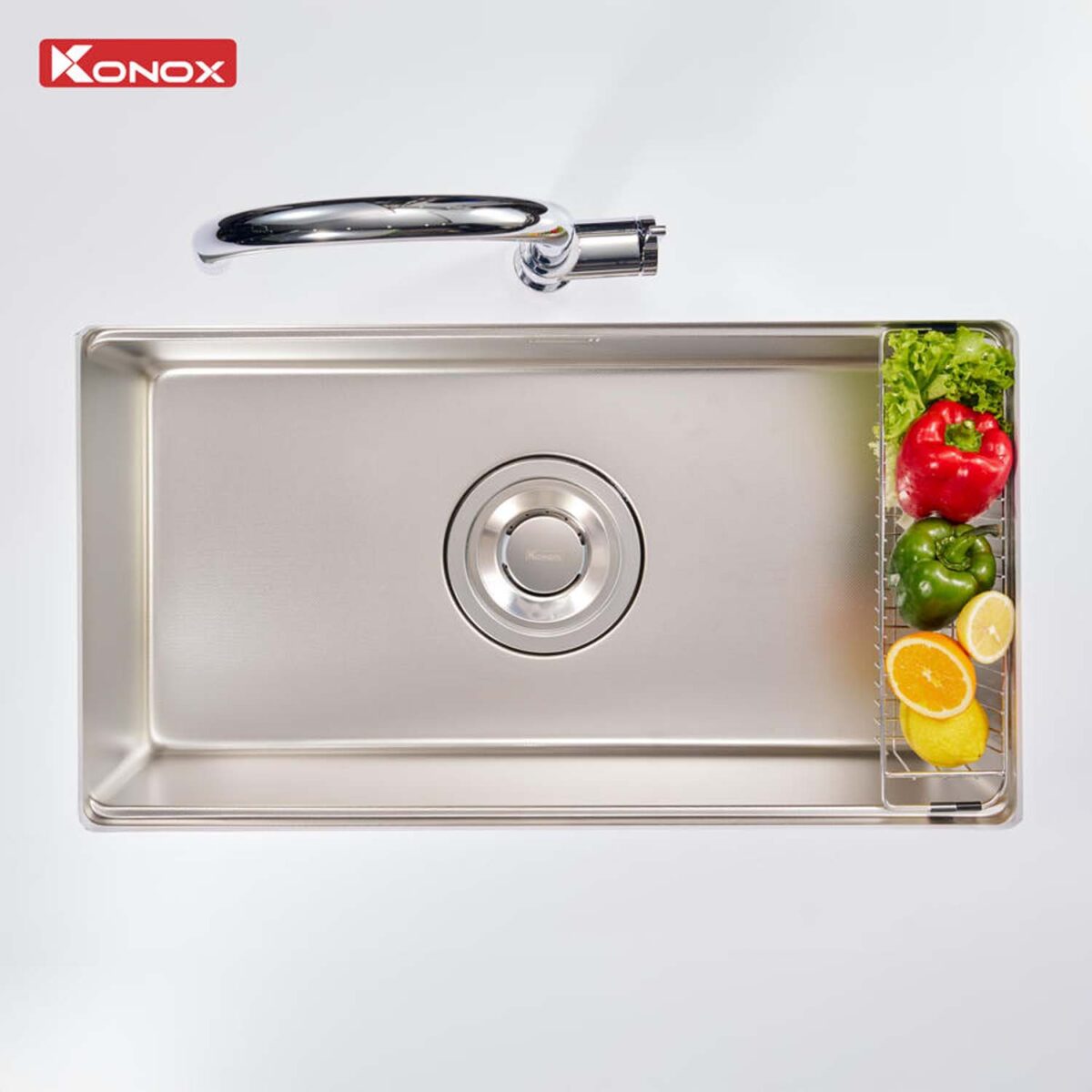 Chậu rửa bát inox KONOX Dekor 8044SU 1 hố - Ảnh 6