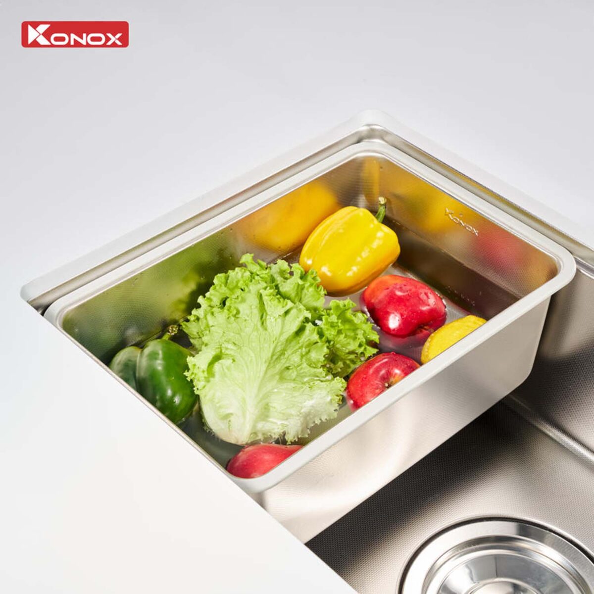 Chậu rửa bát inox KONOX Dekor 8044SU 1 hố - Ảnh 8