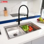 Chậu rửa bát inox KONOX KN8048TS Dekor 1 hố - Ảnh 7