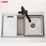 Chậu rửa bát inox KONOX KN8048TS Dekor 1 hố - Ảnh 9