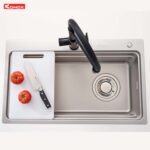 Chậu rửa bát inox KONOX KN8048TS Dekor 1 hố - Ảnh 10