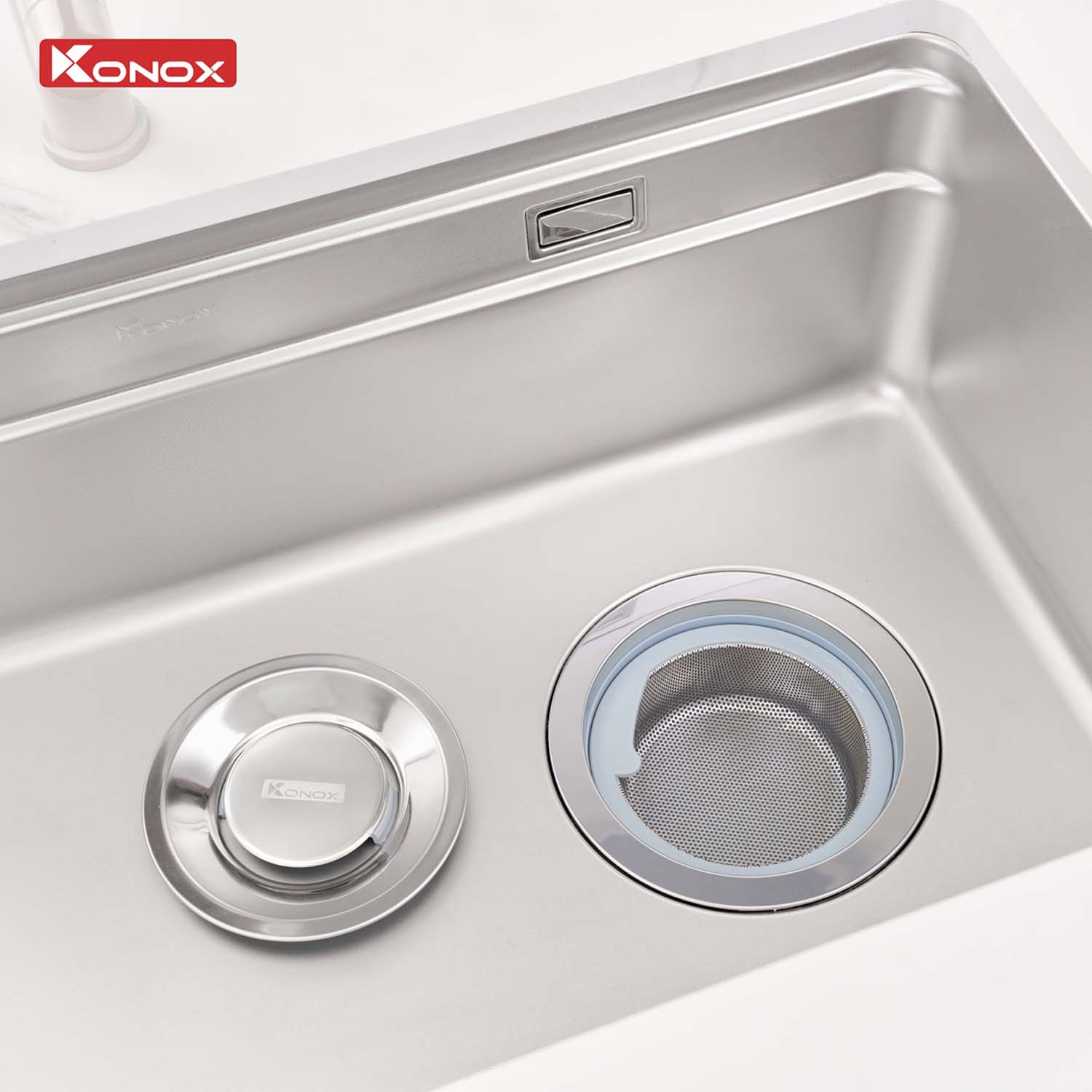 Chậu rửa bát inox KONOX Tari 780SM 1 hố 6 hinh anh thuc te Chau rua bat inox KONOX Tari 780SM 1 ho 11