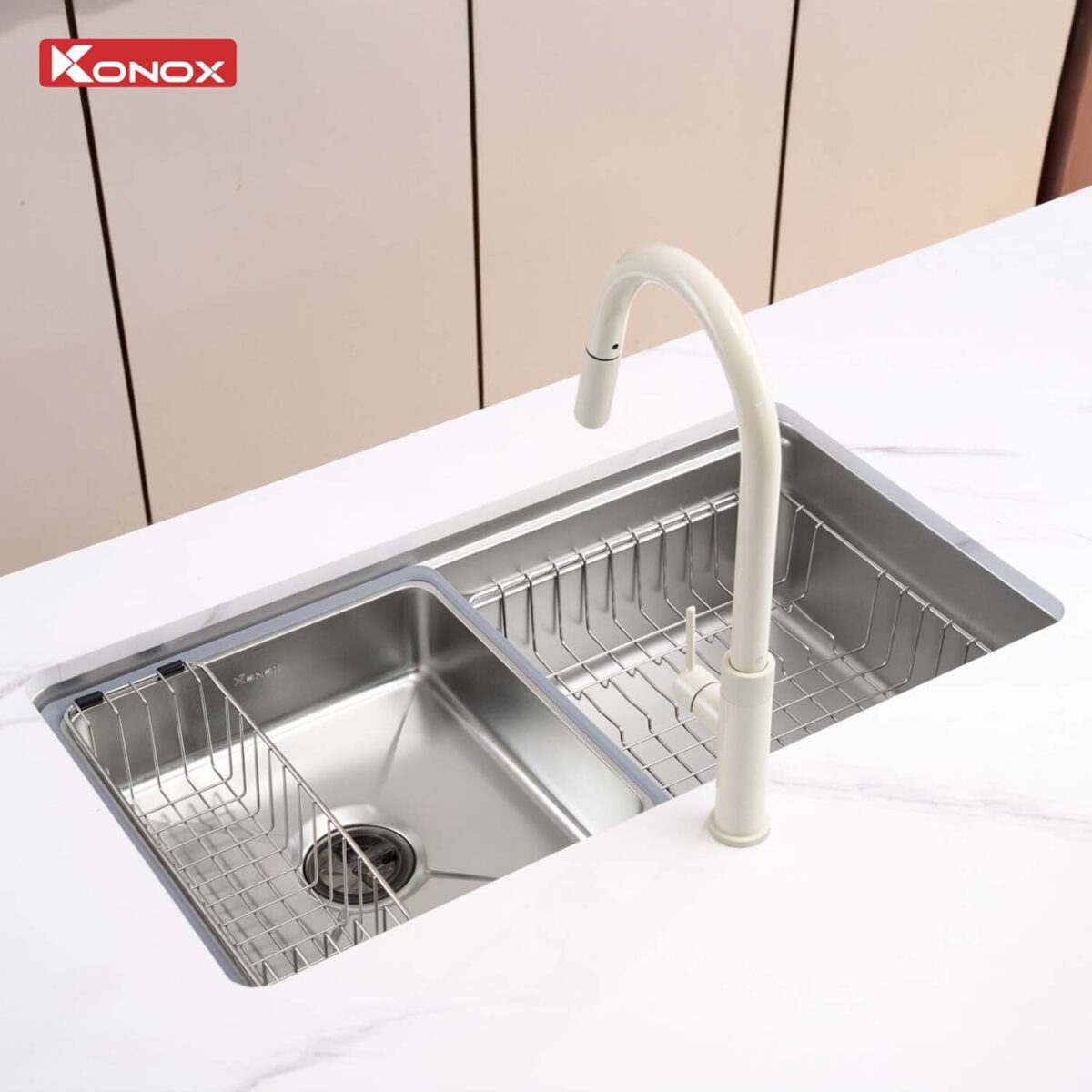 Chậu rửa bát inox KONOX Tari 780SM 1 hố - Ảnh 20