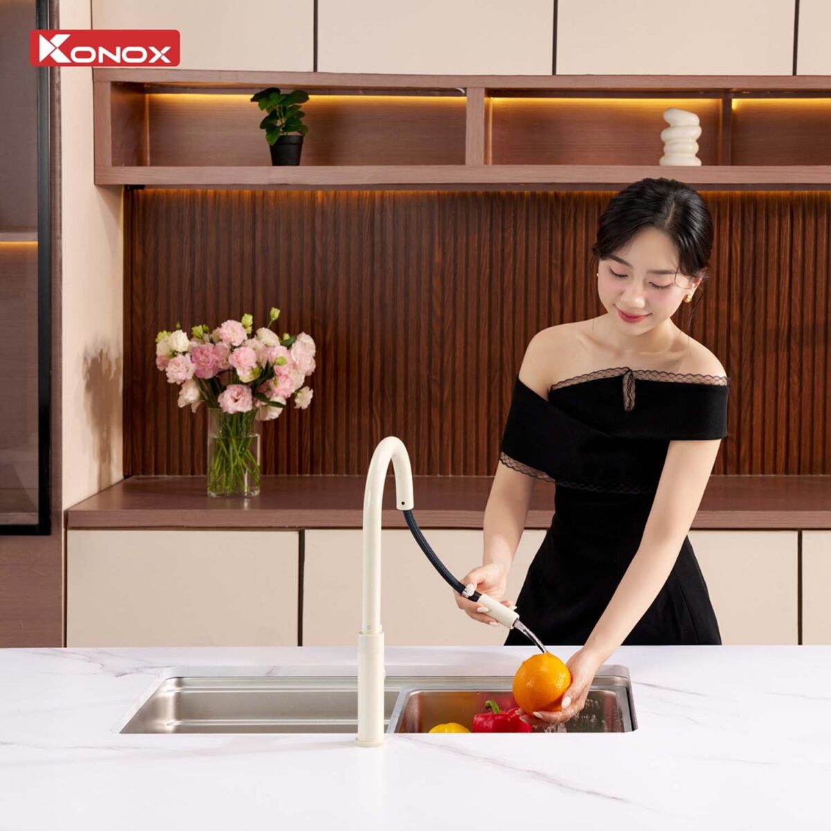 Chậu rửa bát inox KONOX Tari 780SM 1 hố - Ảnh 6