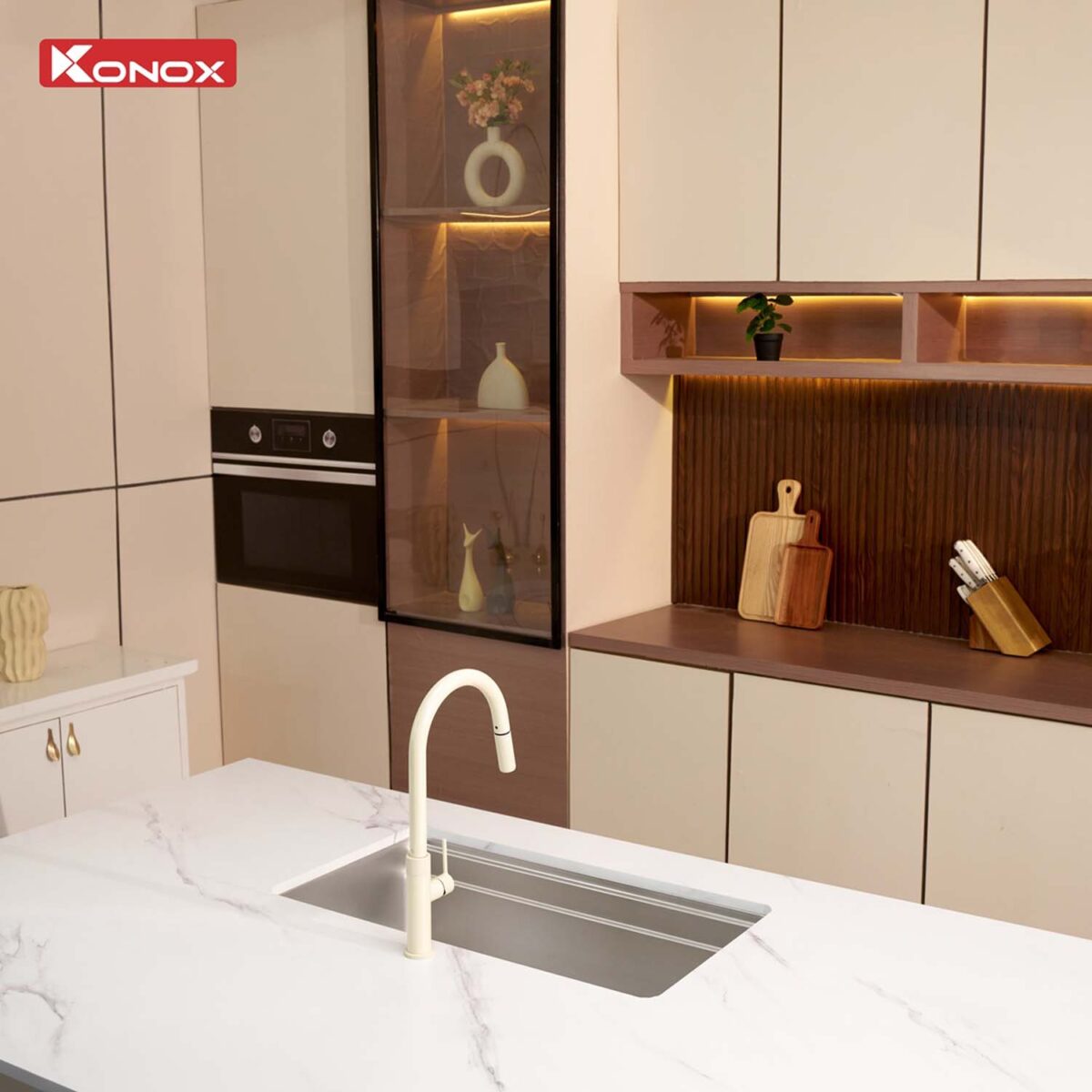 Chậu rửa bát inox KONOX Tari 780SM 1 hố - Ảnh 9