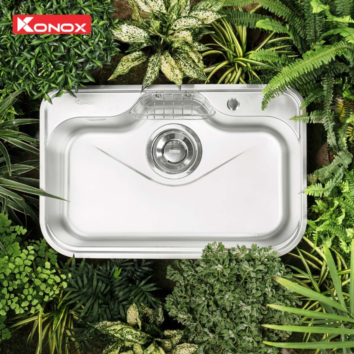 Chậu rửa bát inox KONOX Tari 7851SM 1 hố - Ảnh 4