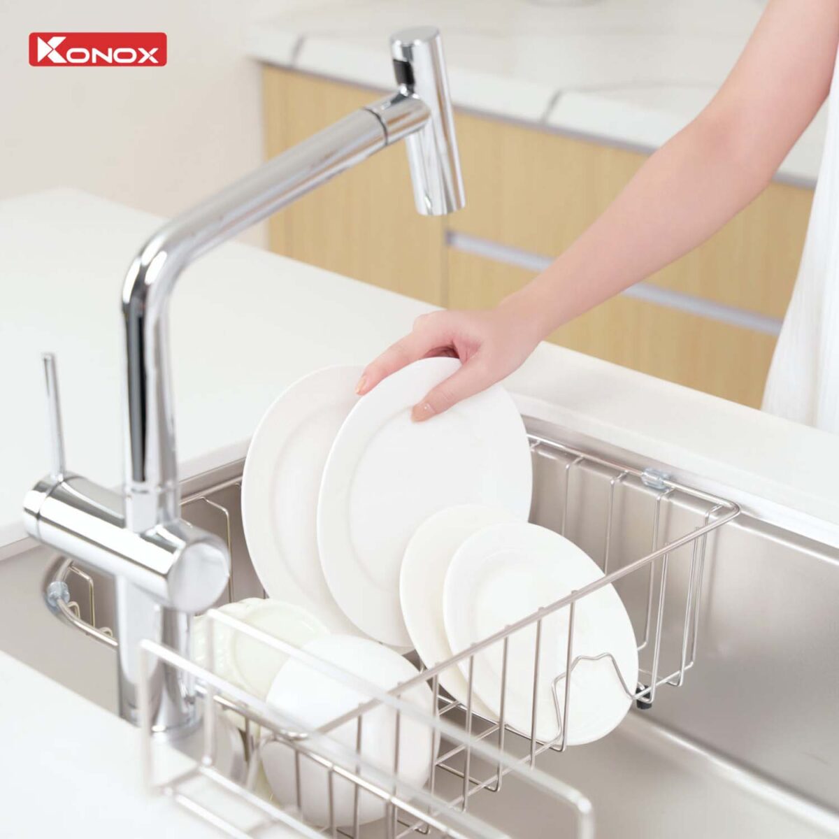 Chậu rửa bát inox KONOX Tari 9051SM 1 hố - Ảnh 18