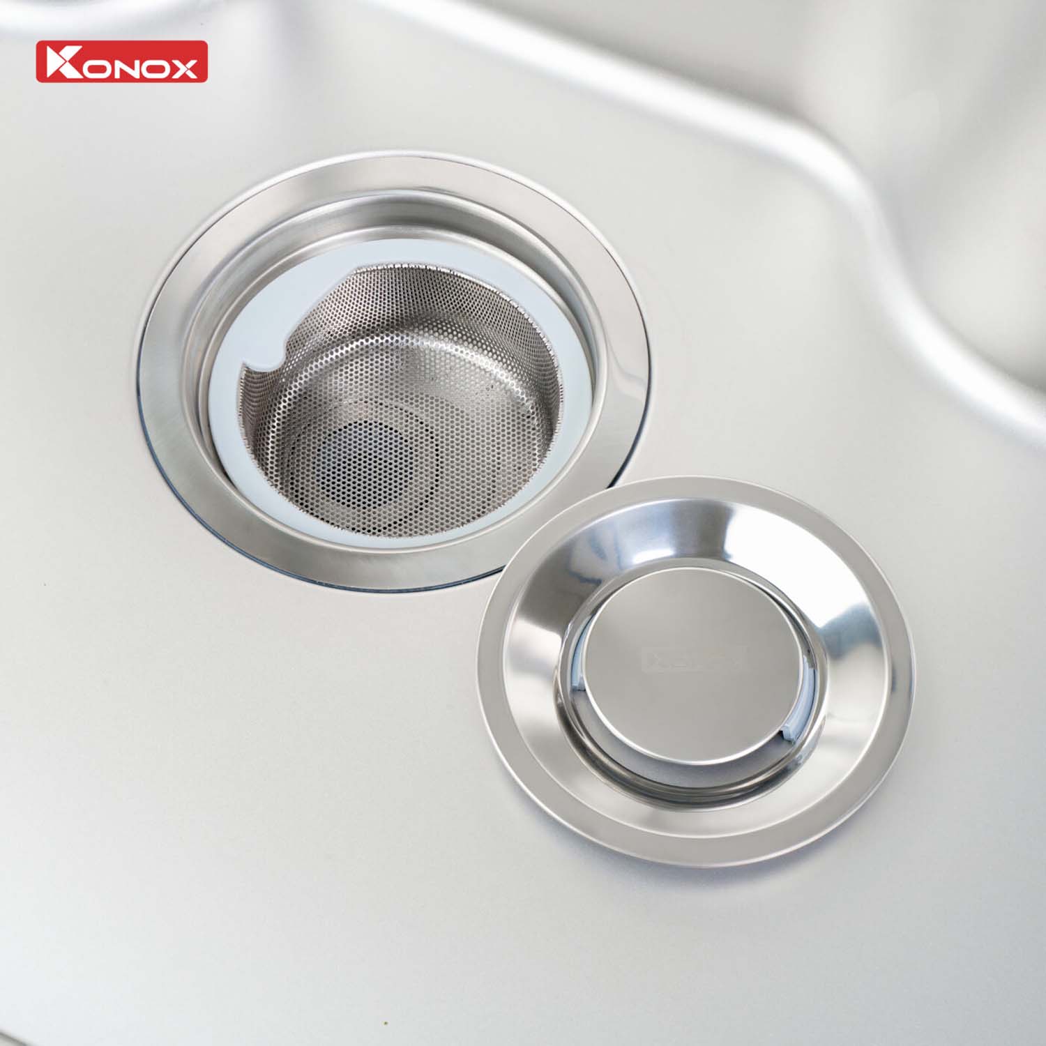 Chậu rửa bát inox KONOX Tari 9051SM 1 hố 12 hinh anh thuc te Chau rua bat inox KONOX Tari 9051SM 1 ho 11