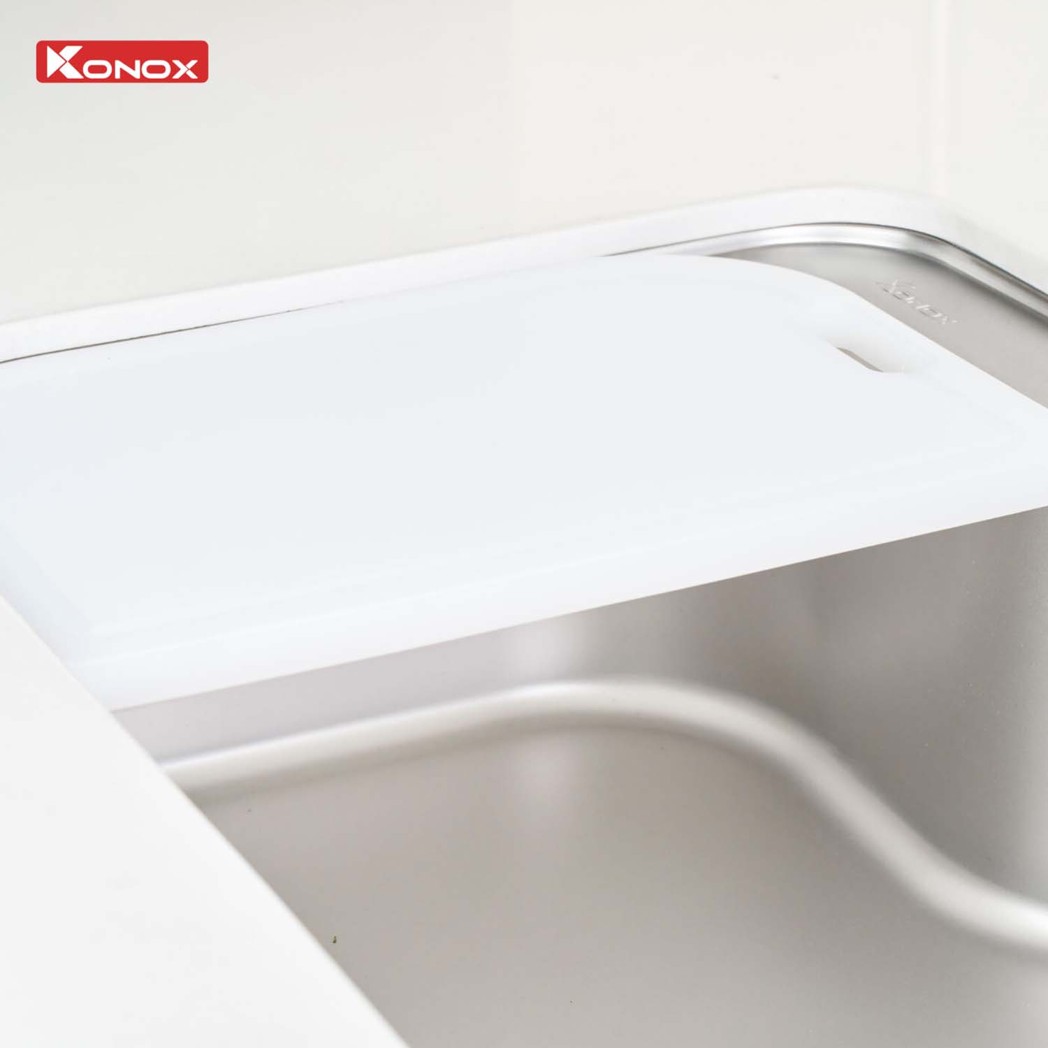 Chậu rửa bát inox KONOX Tari 9051SM 1 hố 9 hinh anh thuc te Chau rua bat inox KONOX Tari 9051SM 1 ho 14
