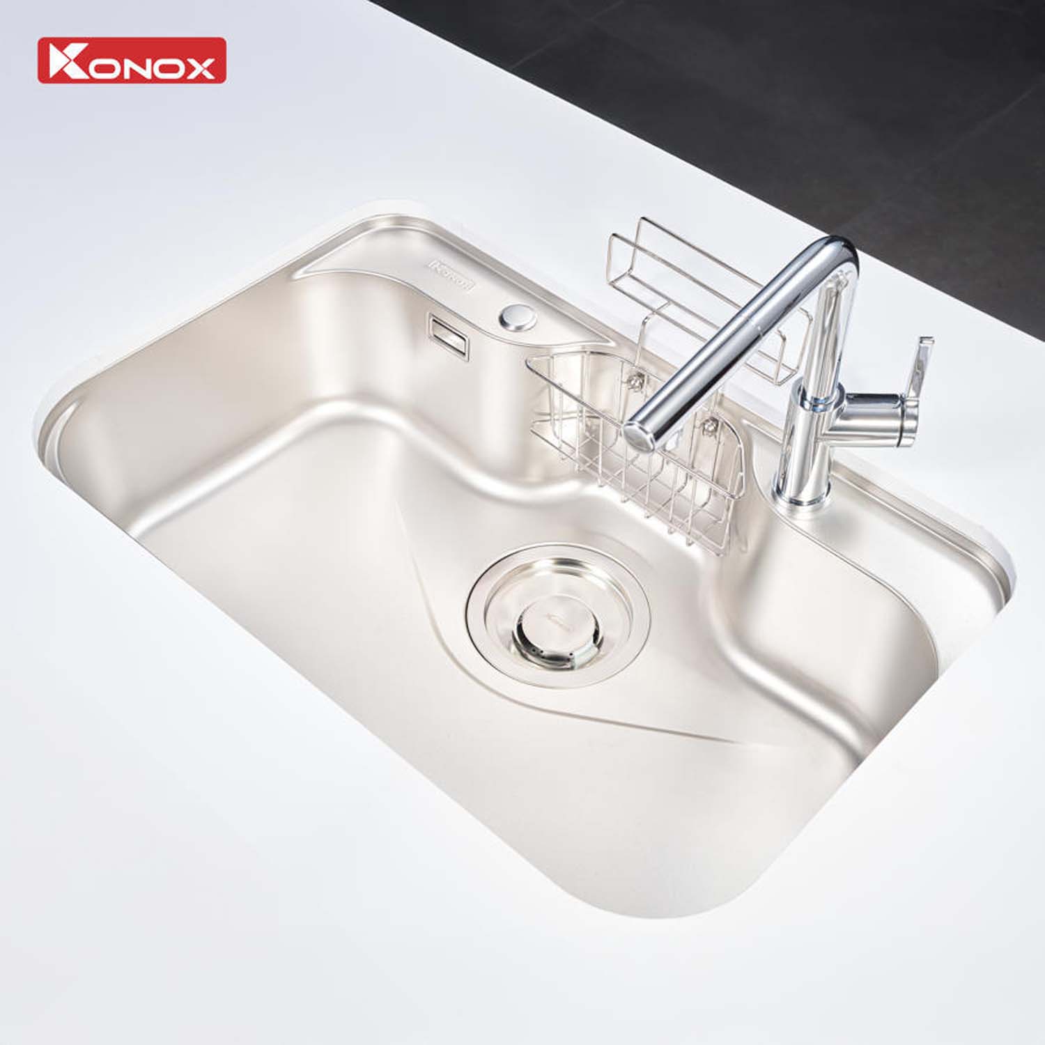 Chậu rửa bát inox KONOX Tari Smart 7851 1 hố 8 hinh anh thuc te Chau rua bat inox KONOX Tari Smart 7851 1 ho 3