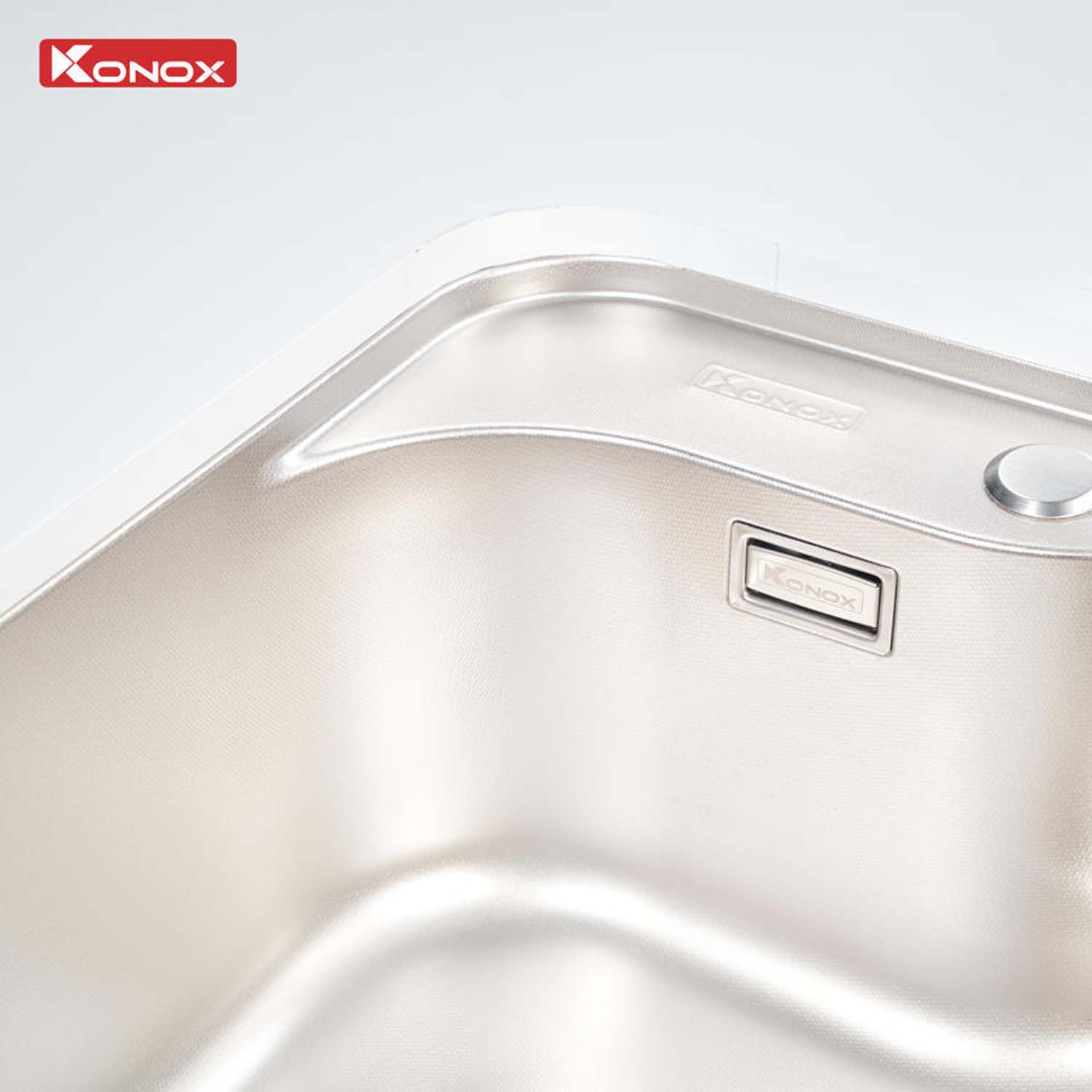 Chậu rửa bát inox KONOX Tari Smart 7851 1 hố 7 hinh anh thuc te Chau rua bat inox KONOX Tari Smart 7851 1 ho 4