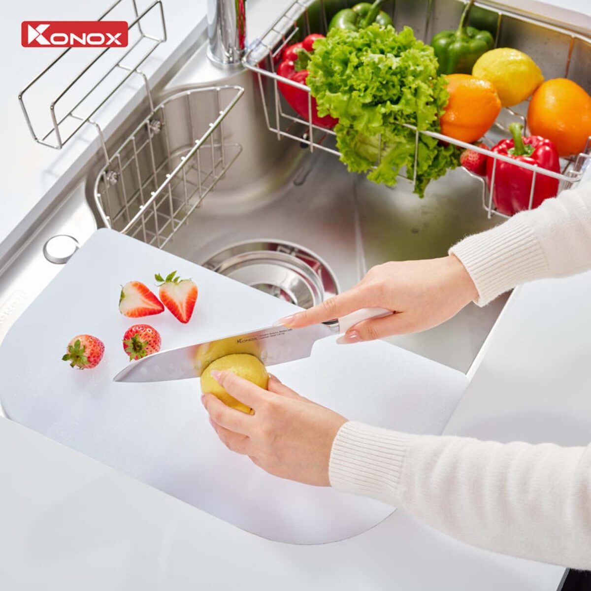 Chậu rửa bát inox KONOX Tari Smart 7851 1 hố - Ảnh 10