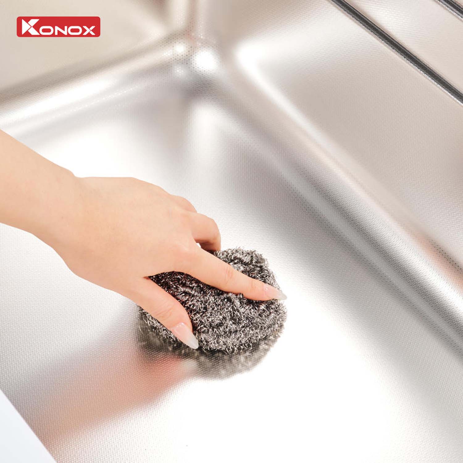 Chậu rửa bát inox KONOX Tari Smart 8047 1 hố 6 hinh anh thuc te Chau rua bat inox KONOX Tari Smart 8047 1 ho 4