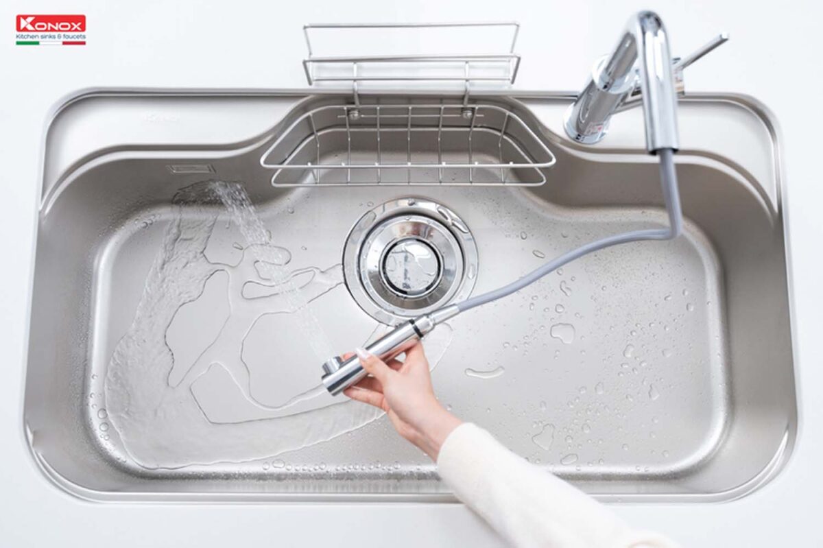 Chậu rửa bát inox KONOX Tari Smart 9051 1 hố - Ảnh 6